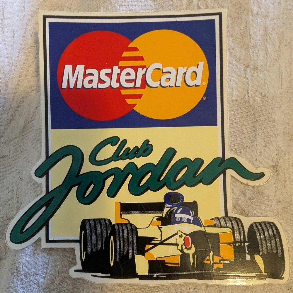Formula 1 MasterCard Club Jordan Racing Sticker
